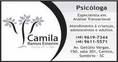 CAMILA RAMOS EMERIM - PSICÓLOGA